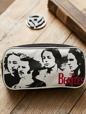 The Beatles Graphic Black & White Zip Pouch